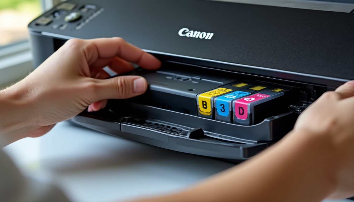 Comment changer cartouche imprimante canon ?
